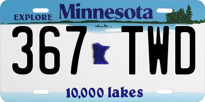 MN license plate 367TWD