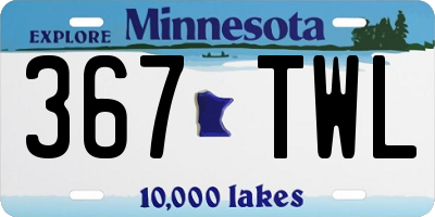 MN license plate 367TWL