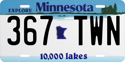 MN license plate 367TWN