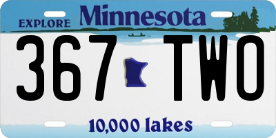 MN license plate 367TWO