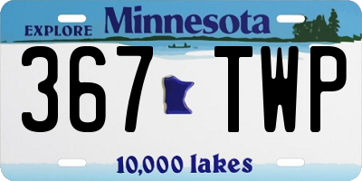 MN license plate 367TWP