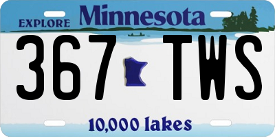 MN license plate 367TWS