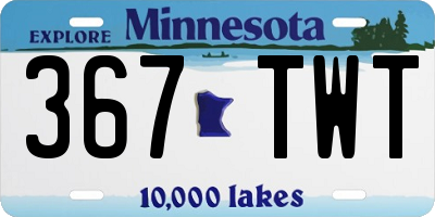 MN license plate 367TWT