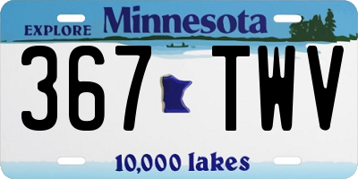 MN license plate 367TWV