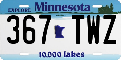 MN license plate 367TWZ