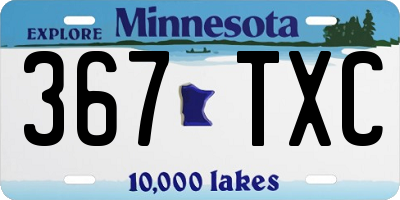 MN license plate 367TXC