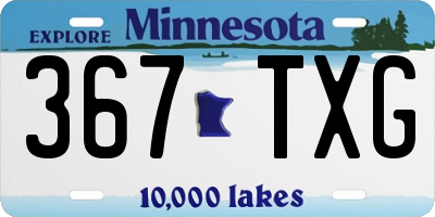 MN license plate 367TXG