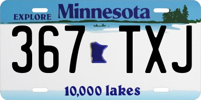 MN license plate 367TXJ