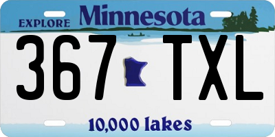 MN license plate 367TXL