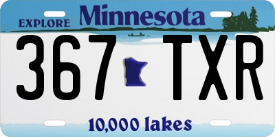 MN license plate 367TXR