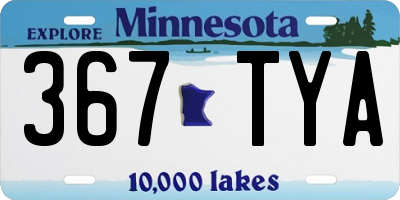 MN license plate 367TYA
