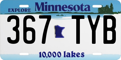 MN license plate 367TYB