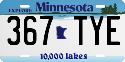 MN license plate 367TYE
