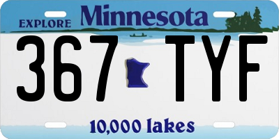 MN license plate 367TYF