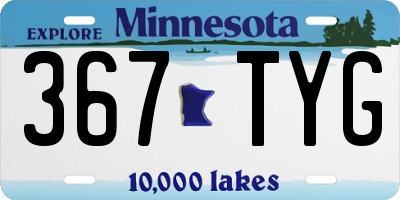 MN license plate 367TYG