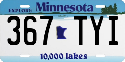 MN license plate 367TYI