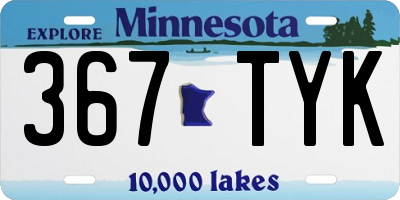 MN license plate 367TYK