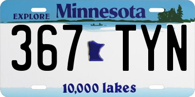 MN license plate 367TYN