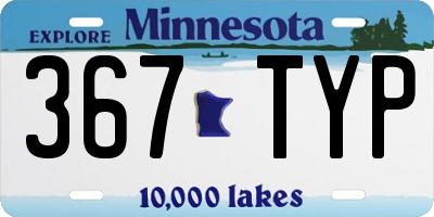 MN license plate 367TYP