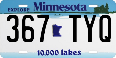 MN license plate 367TYQ