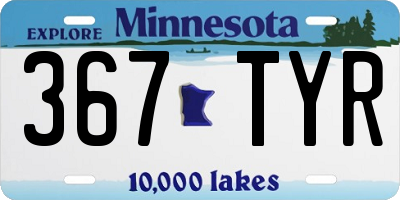 MN license plate 367TYR