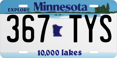MN license plate 367TYS
