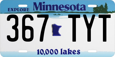 MN license plate 367TYT