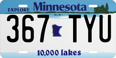 MN license plate 367TYU