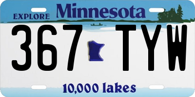 MN license plate 367TYW