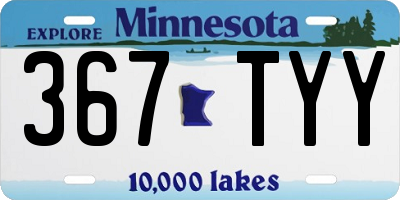 MN license plate 367TYY
