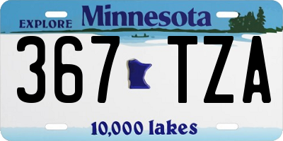 MN license plate 367TZA