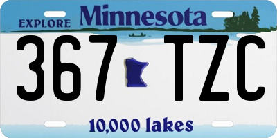 MN license plate 367TZC