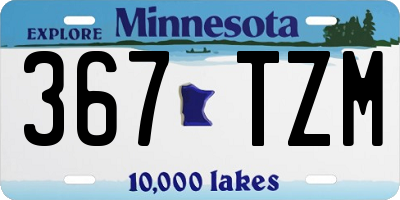 MN license plate 367TZM