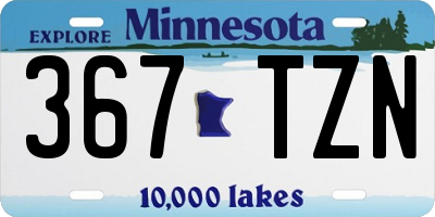 MN license plate 367TZN