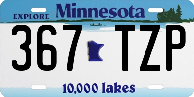 MN license plate 367TZP