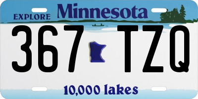 MN license plate 367TZQ