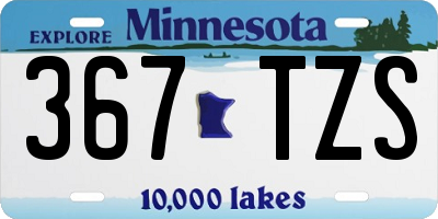 MN license plate 367TZS