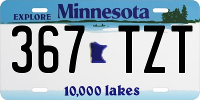 MN license plate 367TZT