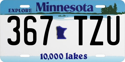 MN license plate 367TZU
