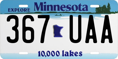 MN license plate 367UAA