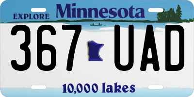MN license plate 367UAD