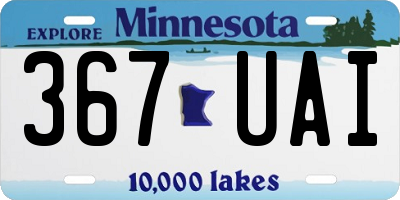 MN license plate 367UAI