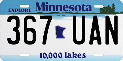 MN license plate 367UAN