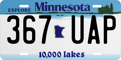 MN license plate 367UAP