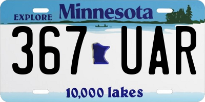 MN license plate 367UAR