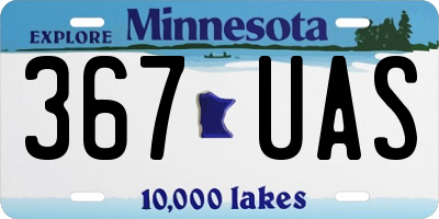 MN license plate 367UAS