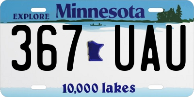 MN license plate 367UAU