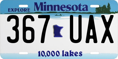 MN license plate 367UAX
