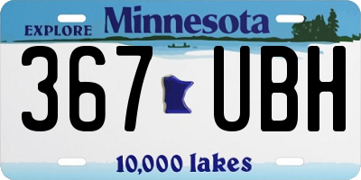 MN license plate 367UBH