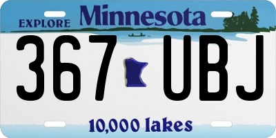 MN license plate 367UBJ